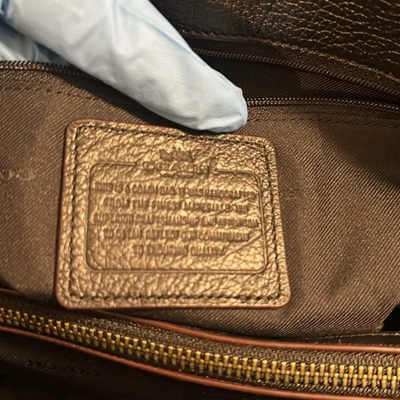 Coach Blue patchwork denim satchel/crossbody Bag - Picture 8 of 14